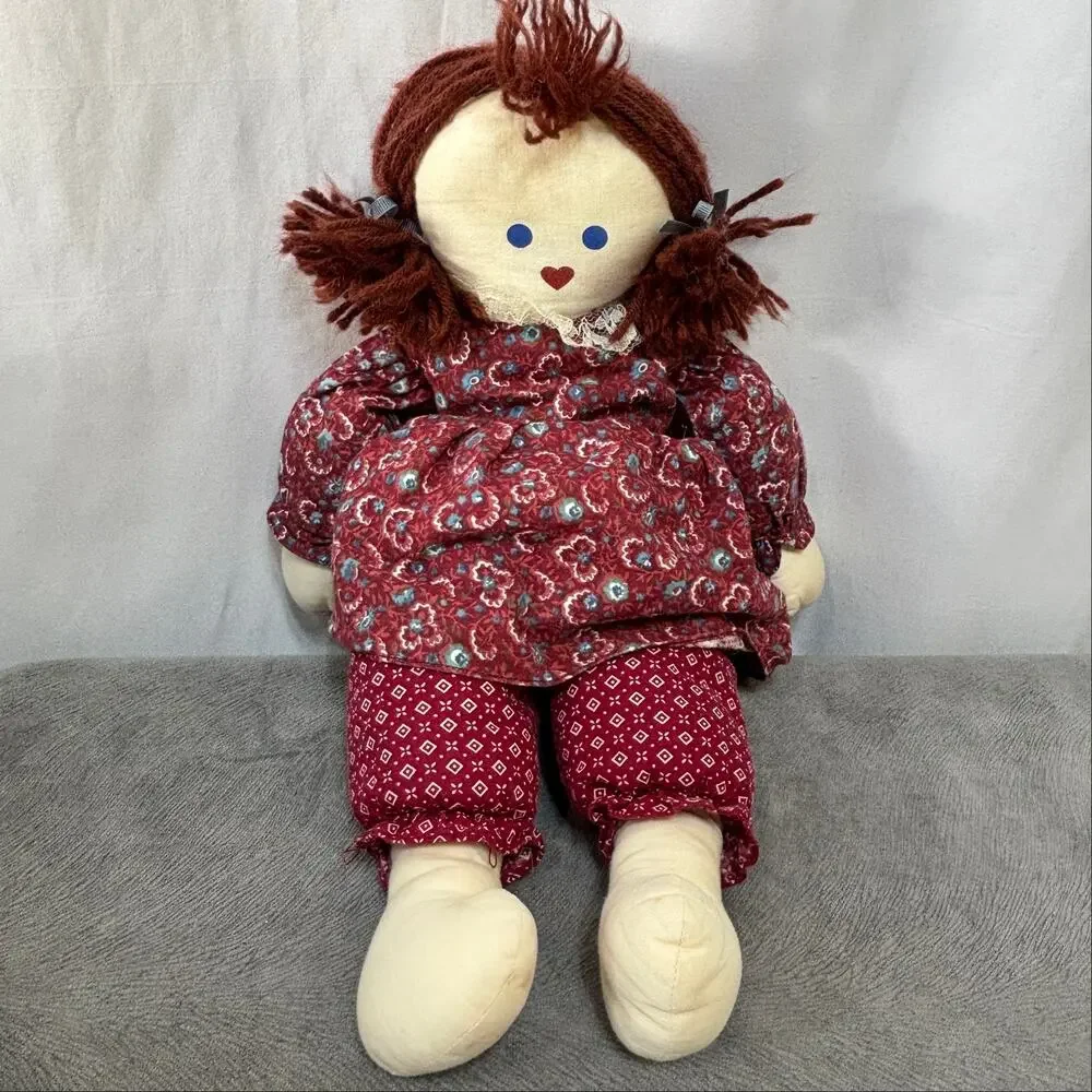 Plain Jane Cloth Rag Doll Target/Commonwealth Yarn Hair Painted Face 1988 VTG